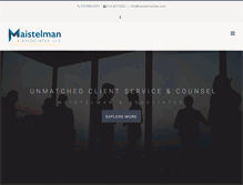 Tablet Screenshot of maistelmanlaw.com